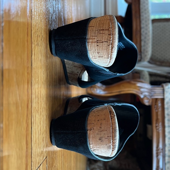 Donald Pliner Slide Wedge Sandal Black Size 8 - Picture 3 of 6